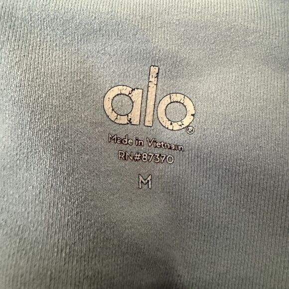 Women Alo Yoga High Waisted Moto Leggings In Blue Size Medium - Picture 8 of 8